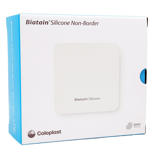 Biatain Silicone Non-Border Schaumverb.10x10 cm, 10 Stk., Adequapharm GmbH