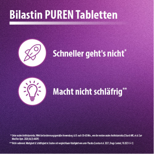 Bilastin PUREN 20 mg Tabletten, 20 Stk., PUREN Pharma GmbH & Co. KG