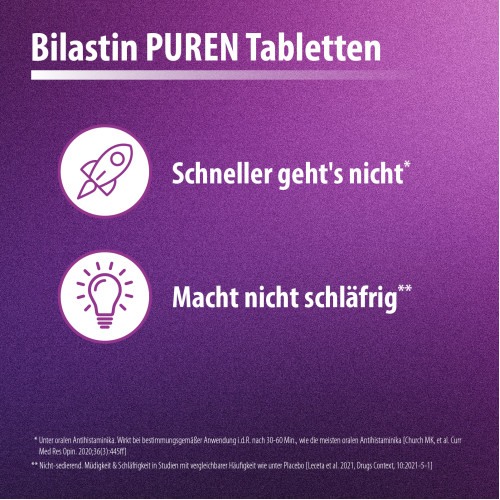 Bilastin PUREN 20 mg Tabletten, 20 Stk., PUREN Pharma GmbH & Co. KG