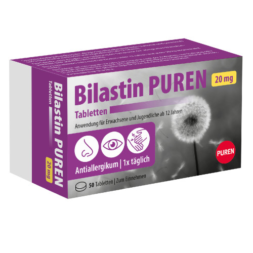 Bilastin PUREN 20 mg Tabletten, 50 Stk., PUREN Pharma GmbH & Co. KG