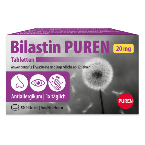 Bilastin PUREN 20 mg Tabletten, 50 Stk., PUREN Pharma GmbH & Co. KG