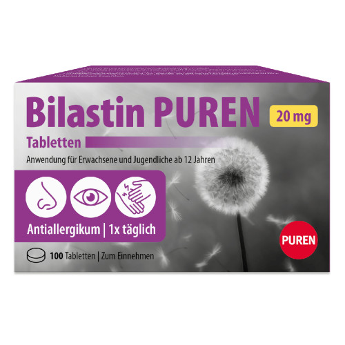 Bilastin PUREN 20 mg Tabletten, 100 Stk., PUREN Pharma GmbH & Co. KG