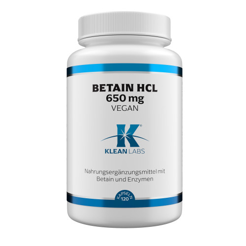 Betaine HCl vegan KLEAN LABS, 120 Stk., Supplementa GmbH