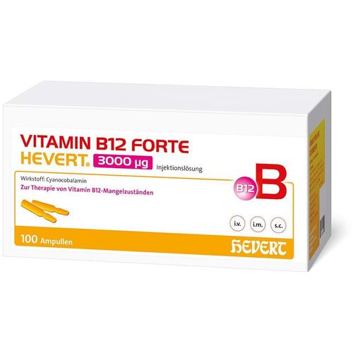 Vitamin B12 forte Hevert 3000 ug, 100x2 ml, Hevert-Arzneimittel GmbH & Co. KG