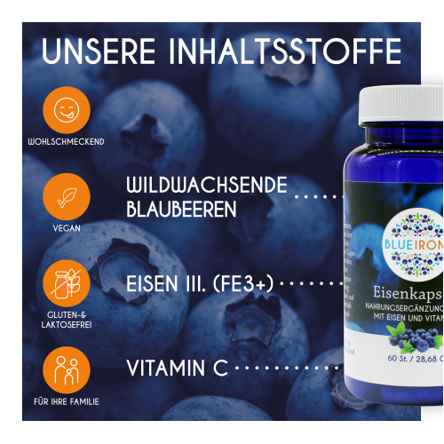 BlueIron Eisenkapseln, 60 Stk., Hager Pharma GmbH