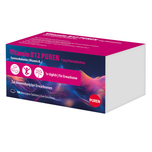 Vitamin B12 PUREN 1 mg Filmtabletten, 100 Stk., PUREN Pharma GmbH & Co. KG