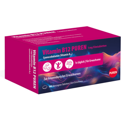 Vitamin B12 PUREN 1 mg Filmtabletten, 100 Stk., PUREN Pharma GmbH & Co. KG
