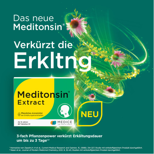 Meditonsin Extract Junior Pflanzl. Erk&auml;ltungstabl., 60 Stk., Medice Arzneimittel P&uuml;tter GmbH & Co. KG