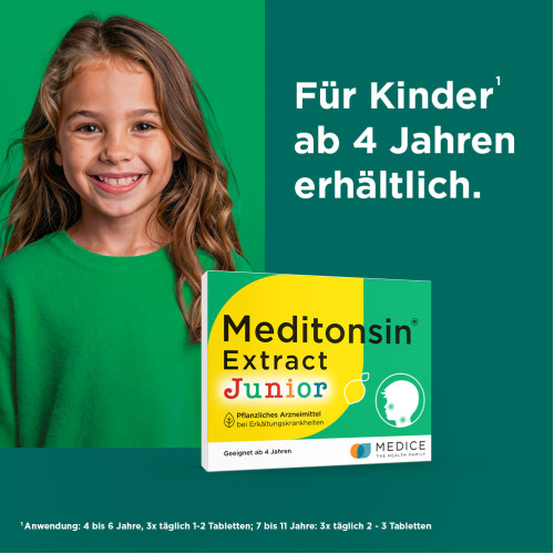 Meditonsin Extract Junior Pflanzl. Erk&auml;ltungstabl., 90 Stk., Medice Arzneimittel P&uuml;tter GmbH & Co. KG