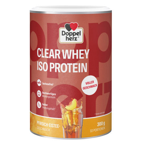 Doppelherz Clear Whey Iso Protein Pfirsich-Eistee, 300 g, Queisser Pharma GmbH & Co. KG