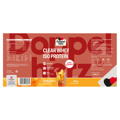 Doppelherz Clear Whey Iso Protein Pfirsich-Eistee, 300 g, Queisser Pharma GmbH & Co. KG