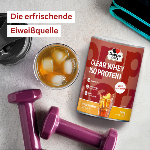 Doppelherz Clear Whey Iso Protein Pfirsich-Eistee, 300 g, Queisser Pharma GmbH & Co. KG