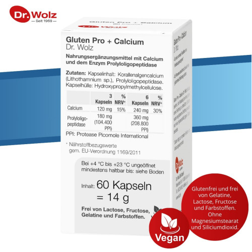 Gluten Pro + Calcium, 60 Stk., Dr. Wolz Zell GmbH