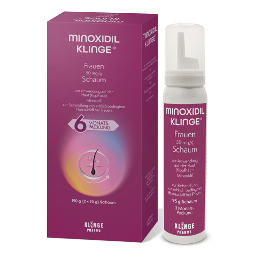 Minoxidil Klinge Frauen 50 mg/g Schaum, 190 g, Klinge Pharma GmbH