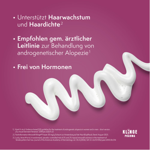 Minoxidil Klinge Frauen 50 mg/g Schaum, 190 g, Klinge Pharma GmbH