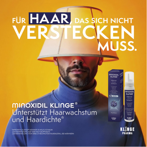 Minoxidil Klinge M&auml;nner 50 mg/g Schaum, 95 g, Klinge Pharma GmbH