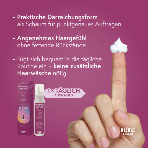 Minoxidil Klinge Frauen 50 mg/g Schaum, 95 g, Klinge Pharma GmbH