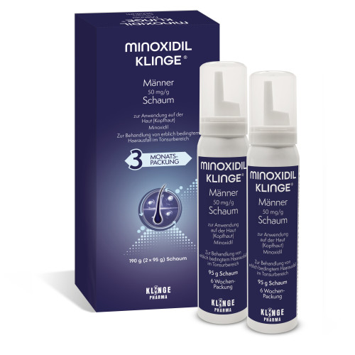 Minoxidil Klinge M&auml;nner 50 mg/g Schaum, 190 g, Klinge Pharma GmbH