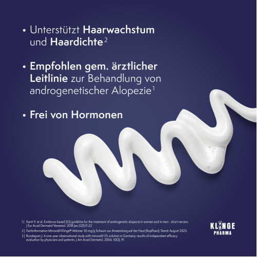 Minoxidil Klinge M&auml;nner 50 mg/g Schaum, 190 g, Klinge Pharma GmbH