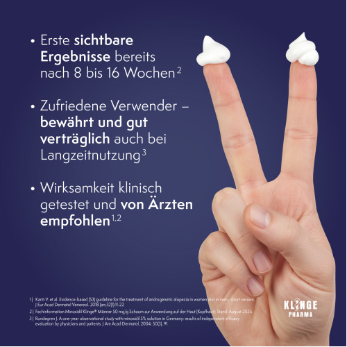 Minoxidil Klinge M&auml;nner 50 mg/g Schaum, 190 g, Klinge Pharma GmbH