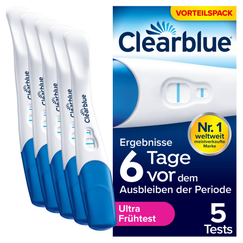 Clearblue Schwangerschaftstest FR&Uuml;HE ERKENNUNG, 5 Stk., WICK Pharma - Zweigniederlassung der Procter & Gamble GmbH
