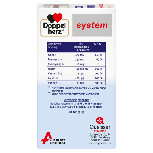 Doppelherz Cardio Komplex system, 60 Stk., Queisser Pharma GmbH & Co. KG
