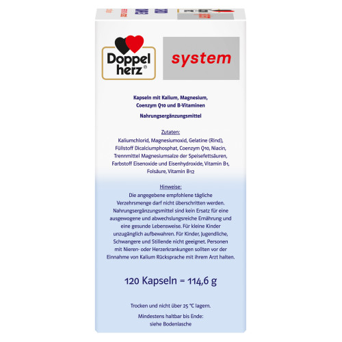 Doppelherz Cardio Komplex system, 120 Stk., Queisser Pharma GmbH & Co. KG