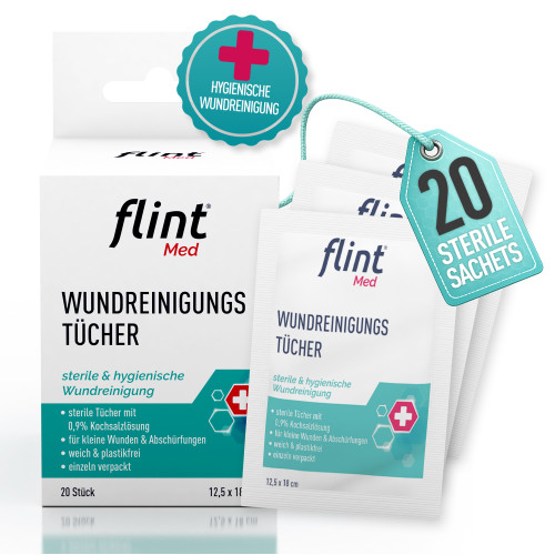 flint Med Wundreinigungst&uuml;cher, 20 Stk., Kyberg Pharma Vertriebs GmbH