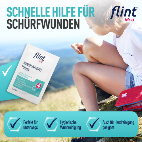 flint Med Wundreinigungst&uuml;cher, 20 Stk., Kyberg Pharma Vertriebs GmbH