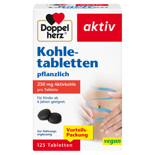 Doppelherz Kohletabletten, 125 Stk., Queisser Pharma GmbH & Co. KG