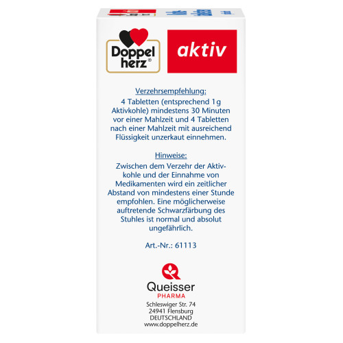 Doppelherz Kohletabletten, 125 Stk., Queisser Pharma GmbH & Co. KG