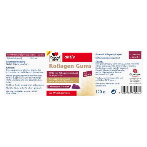 Doppelherz Kollagen Gums, 60 Stk., Queisser Pharma GmbH & Co. KG