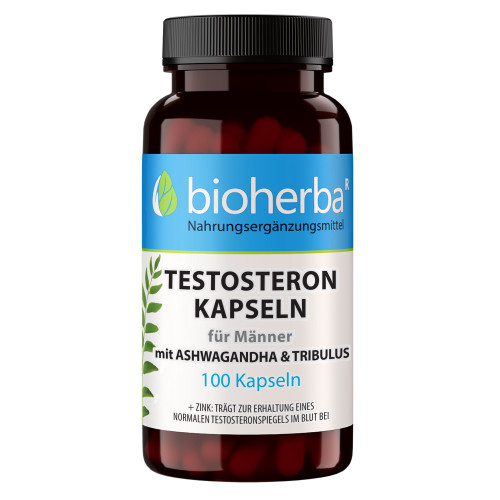 TESTOSTERON KAPSELN ASHWAGANDHA & TRIBULUS, 100 Stk., Bioherba Reichenbach GmbH
