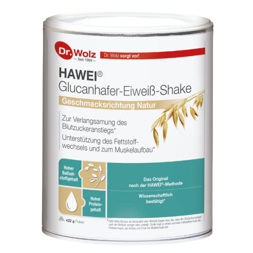 HAWEI Glucanhafer-Eiwei&szlig;-Shake Natur, 422 g, Dr. Wolz Zell GmbH