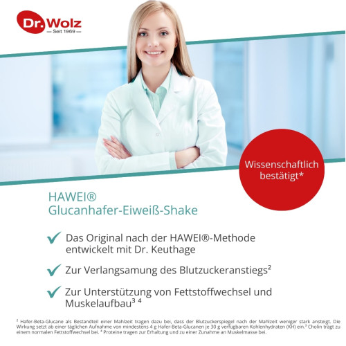 HAWEI Glucanhafer-Eiwei&szlig;-Shake Natur, 422 g, Dr. Wolz Zell GmbH