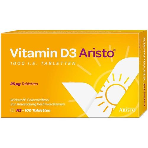 Vitamin D3 Aristo 1000 I.E. Tabletten, 100 Stk., Aristo Pharma GmbH