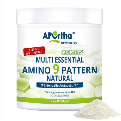 APOrta Amino-9-Pulver PUR - NATURAL - vegan, 362 g, APOrtha Deutschland GmbH