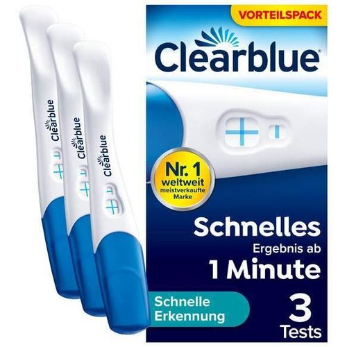 Clearblue Schwangerschaftstest SCHNELLE ERKENNUNG, 3 Stk., WICK Pharma - Zweigniederlassung der Procter & Gamble GmbH