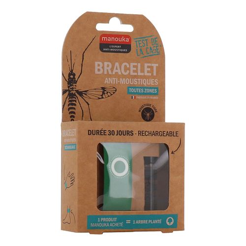 Mueckenschutz Armband Erwachsene gruen MANOUKA, 1 Stk., Habitum Pharma