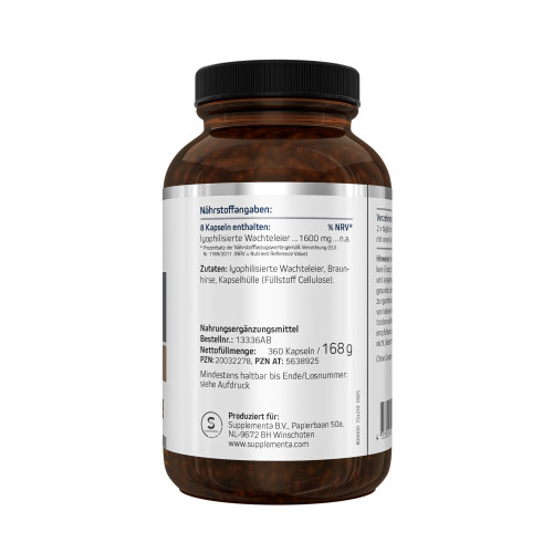 Wachteleier lyophilisiert American Biologics, 360 Stk., Supplementa GmbH