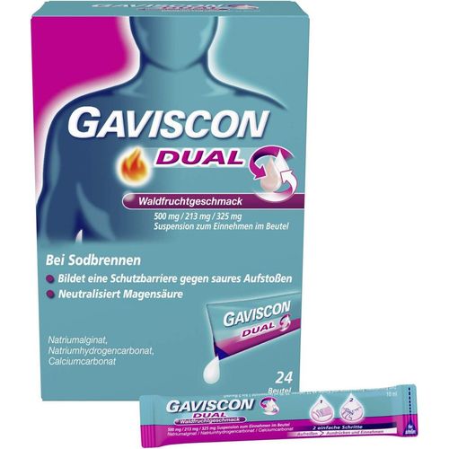 GAVISCON DUAL Waldfrucht 500 mg/213 mg/325 mg, 24x10 ml, Reckitt Benckiser Deutschland GmbH