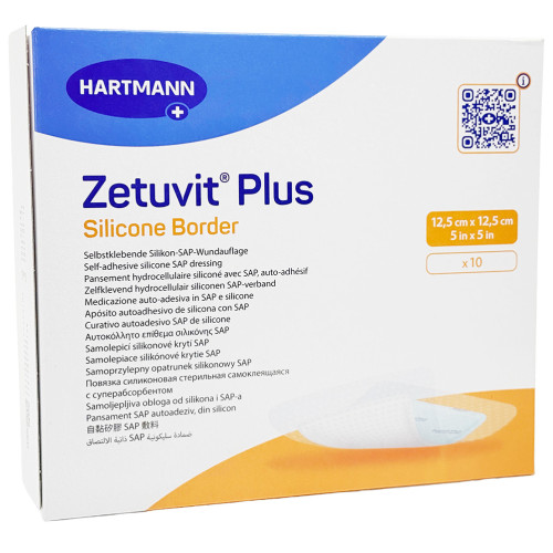 Zetuvit Plus Silicone Border steril 12.5x12.5 cm, 10 Stk., Adequapharm GmbH
