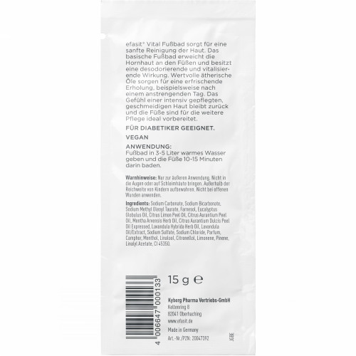 efasit Vital Fußbad Sachet, 15 g, Kyberg Pharma Vertriebs GmbH