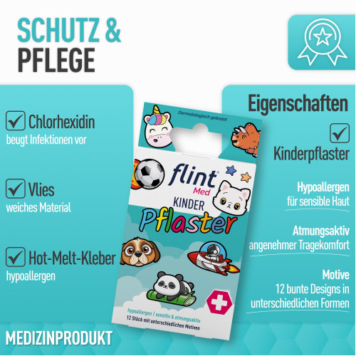 flint Med Kinder Pflaster, 12 Stk., Kyberg Pharma Vertriebs GmbH