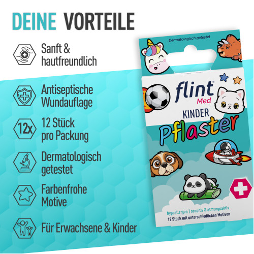 flint Med Kinder Pflaster, 12 Stk., Kyberg Pharma Vertriebs GmbH