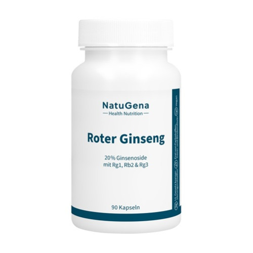 Roter Panax Ginseng 20% Ginsenoside vegan, 90 Stk., NatuGena GmbH