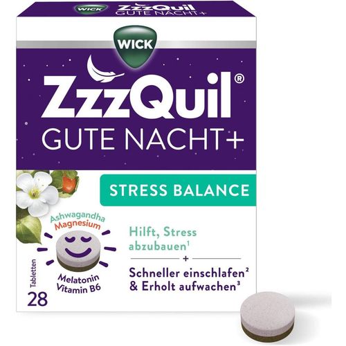 WICK ZzzQuil Gute Nacht+ Stress Balance, 28 Stk., WICK Pharma - Zweigniederlassung der Procter & Gamble GmbH
