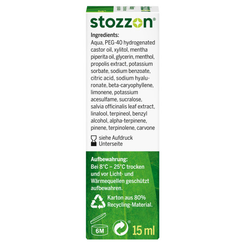Stozzon Mundspray Pfefferminze, 15 ml, Queisser Pharma GmbH & Co. KG