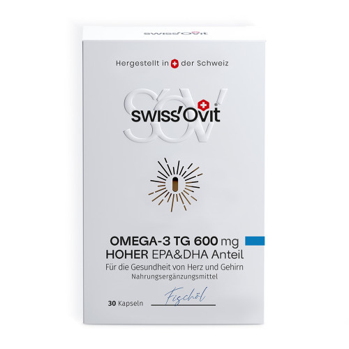 SWISSOVIT OMEGA-3 TG 600 mg Fisch&ouml;l EPA + DHA, 30 Stk., Forans Medical GmbH