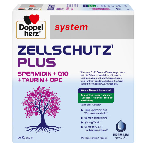 Doppelherz Zellschutz Plus Spermidi+Q10+Taurin+OPC, 90 Stk., Queisser Pharma GmbH & Co. KG